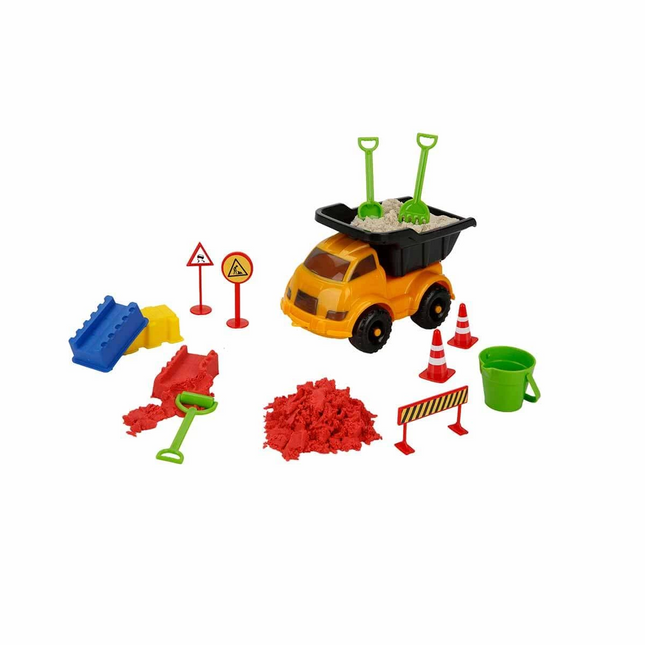 Crafy Cheerful Construction Site Play Sand Set 500 g 14 Pieces