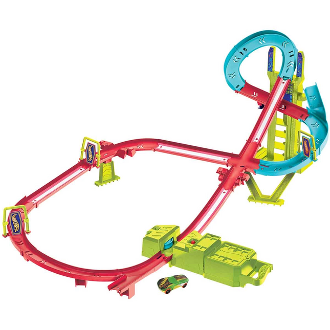 Hot Wheels Neon Races Multi-Race Excitement Track Set HPC07
