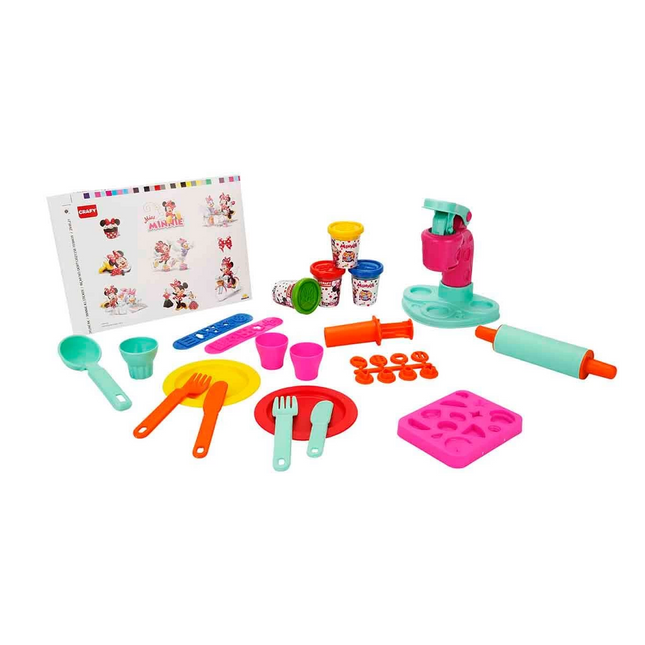 Minnie Ice Cream Factory Play Dough Set 200 gr 29 Pieces