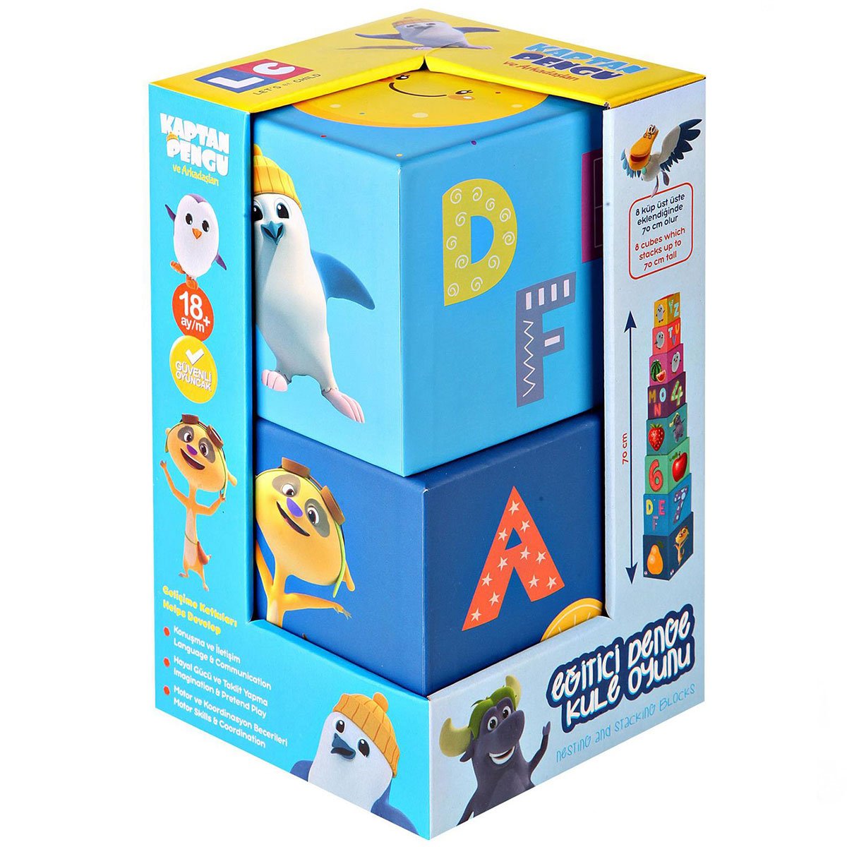 Captain Pengu and Friends Educational Balance Tower Game
