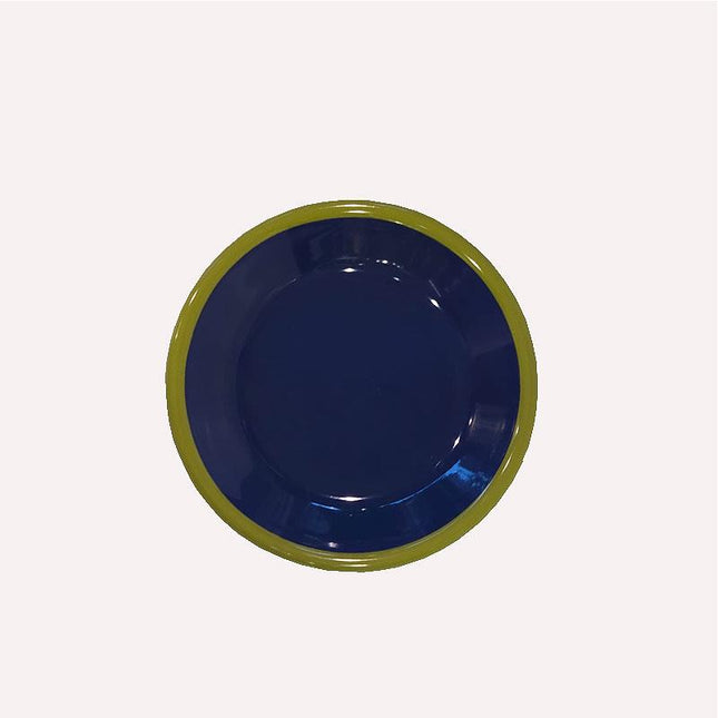 Enamel Plate 12 cm Cobalt Cord F. Green