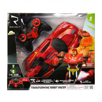Transforming Robot Racer Remote Controlled Sound and Light Robot