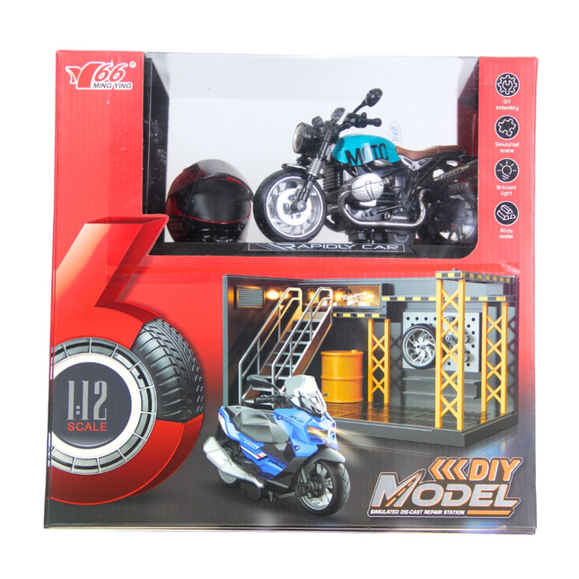 1/12 Motosiklet Latte PB 3R Sesli ve Işıklı