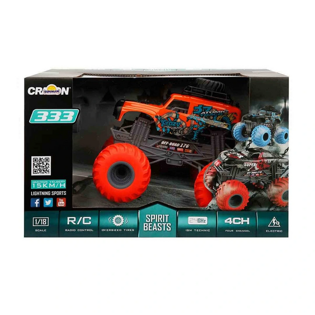 1:18 Spirit Beasts Jeep USB Şarjlı Uzaktan Kumandalı Araba 25 cm