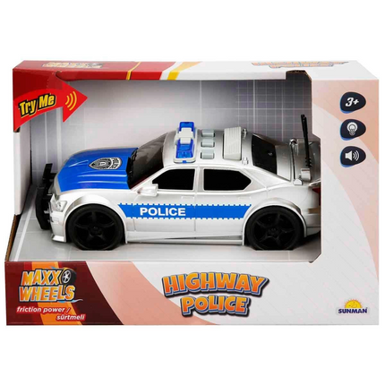 1:20 Maxx Wheels Sesli ve Işıklı Polis Arabası 19 cm