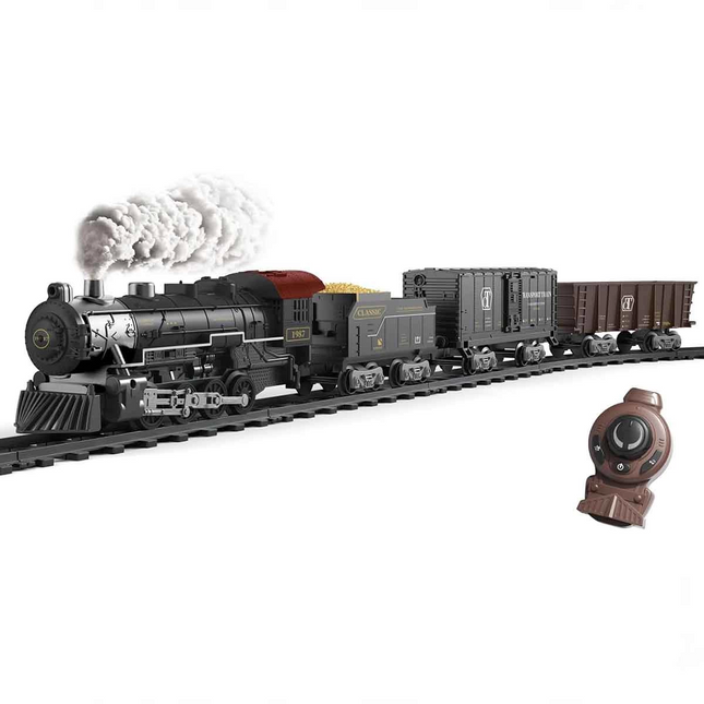 Classic Steam Remote Control 2.4 Ghz Battery Operated Train Set 30 Pieces 1613G