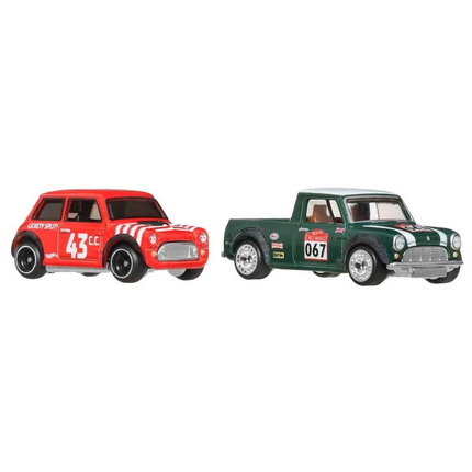 1:64 Hot Wheels Premium Car Culture 2-pack Morris Mini and 67 Austin Mini Pickup