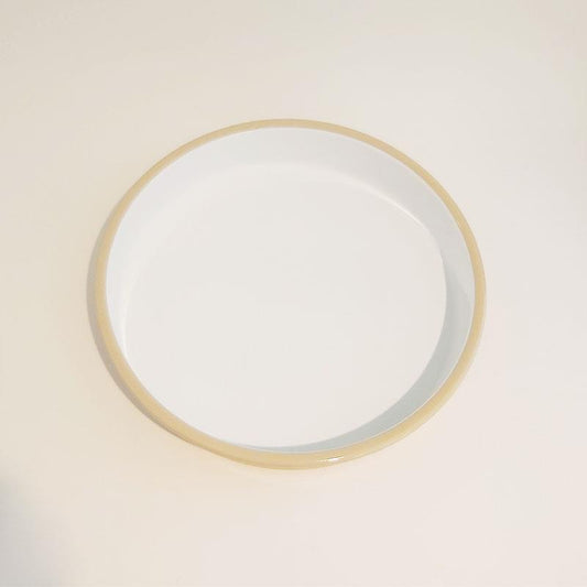 Enamel Round Baking Tray Oxide Yellow