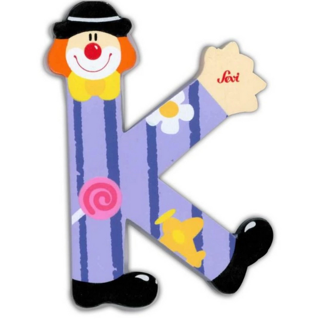 Clown Wooden Letter K