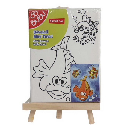Mini Easel Canvas Set 15x20 cm.