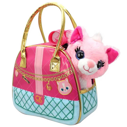 Plush Cat with Toy Bag