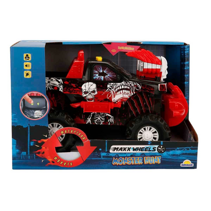 Maxx Wheels Monster Hunt Motorized Car with Sound and Lights 30 cm
