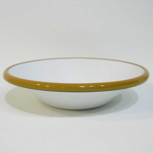 Enamel Bowl 17 cm Oxidized Yellow