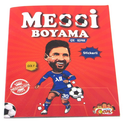 Messi Sticker Mask Coloring Book