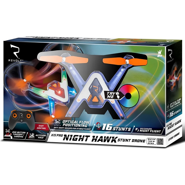 Remote Control Night Hawk Stunt Drone with Lights