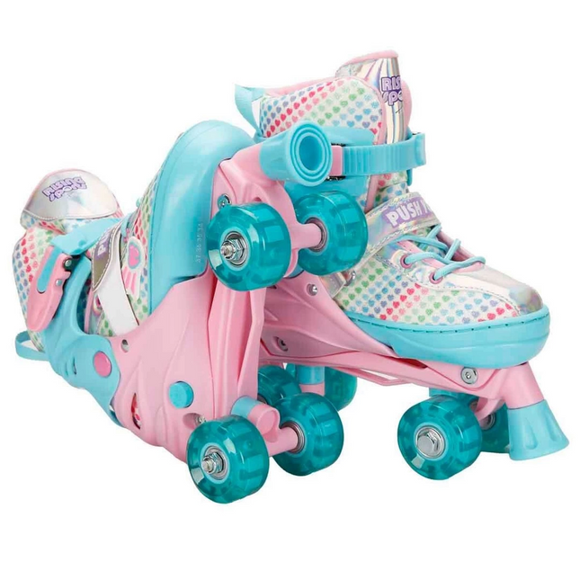 Rising Sports Lighted 4-Wheel Adjustable Skates 34-37