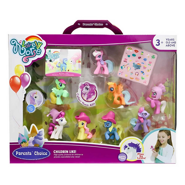 8-Piece Mini Pony Figure Set
