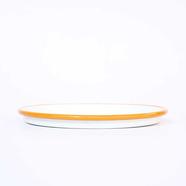 Enamel Pizza Tray No. 22 Oxidized Yellow