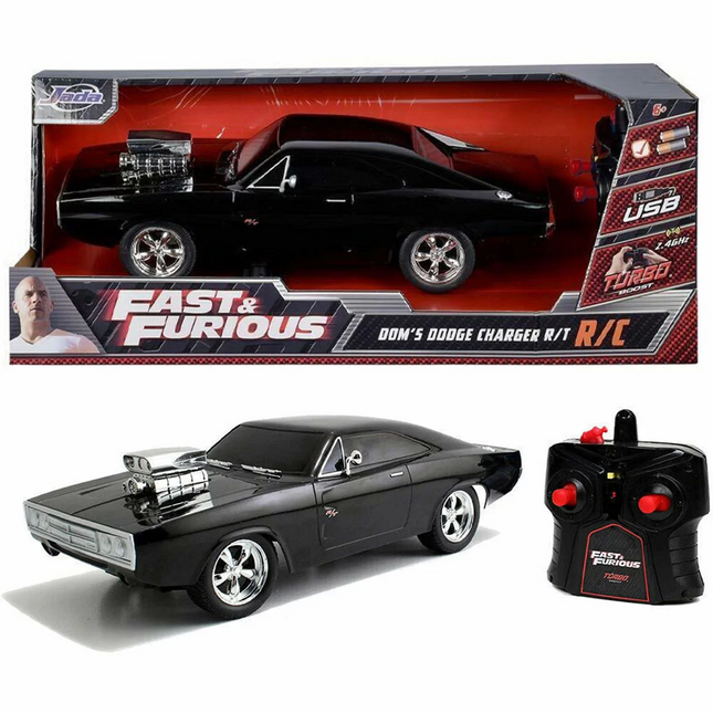 1:16 Fast & Furious 1970 Remote Control Dom's Dodge Charger R/T Turbo Car