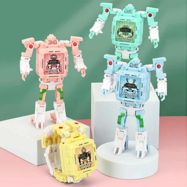 Transformable Robot Clock Game Console