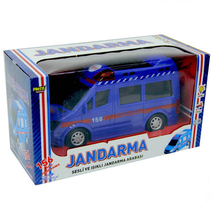 Battery-Operated Gendarmerie Car with Lights and Sounds
