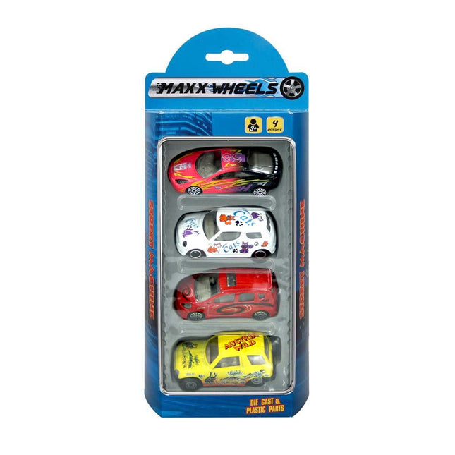 Street Machine 4-Piece Mini Vehicles
