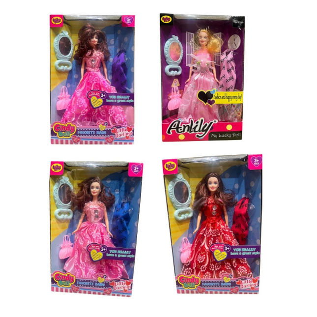 Oydaş Anlily Mirrored Bag and Spare Dress Doll 02280