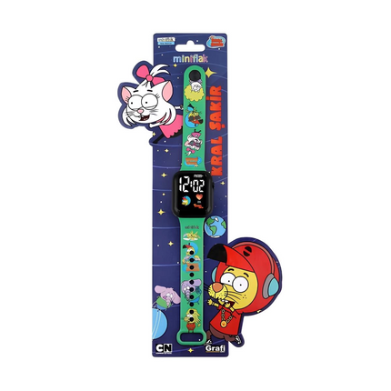 Kral Şakir Licensed Green LED Children's Wristwatch