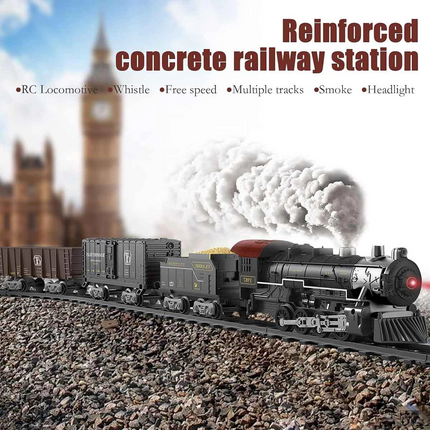 Classic Steam Remote Control 2.4 Ghz Battery Operated Train Set 30 Pieces 1613G