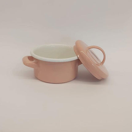 Enamel Mini Pot 12 cm Pink