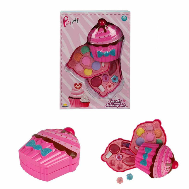 Cupcake Shaped 2-Layer Makeup Beauty Set
