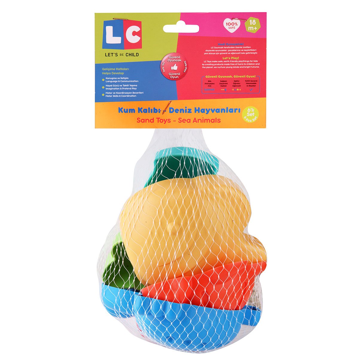 LC Lets Be Child Sea Animals Sand Mold 6 Pieces