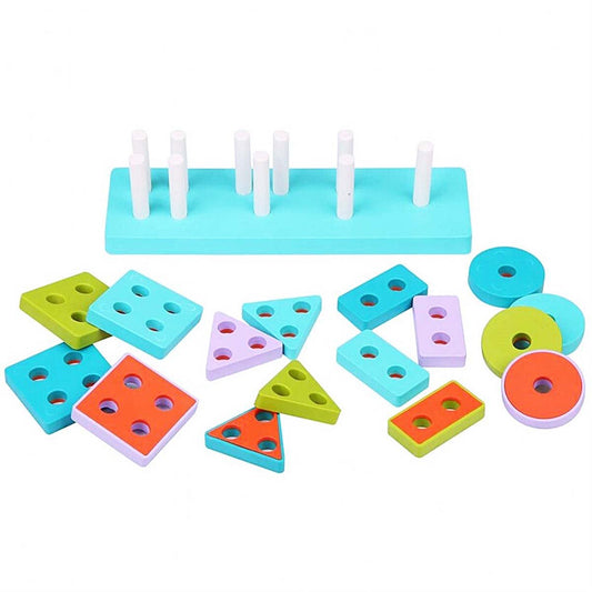 LC Wooden Geometric Shapes Find-Plug