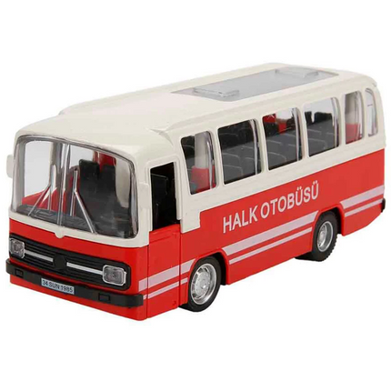 Maxx Wheels Nostalgic Public Bus with Sound and Lights 15 cm