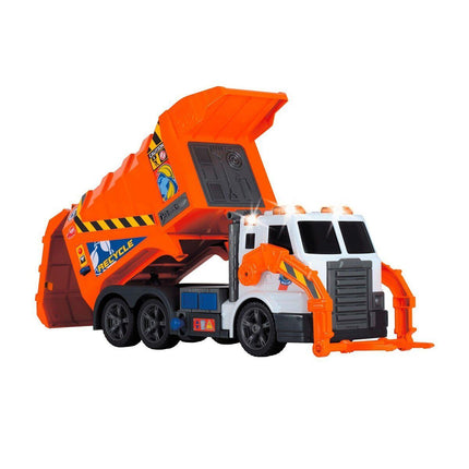 203308369 Dickie Garbage Truck

free wheel light sound B/O lifting fork wt