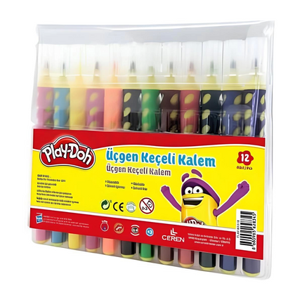 Play-Doh 12 Color Triangle Brush Tip Pen PP Box