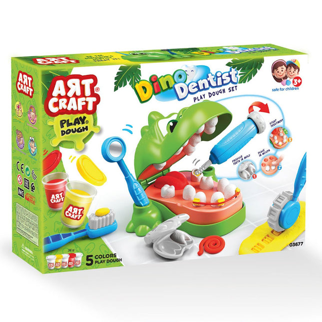 Art Craft Dino Dentist Dough Set