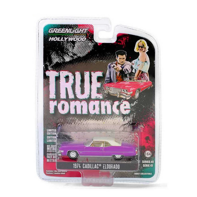 Greenlight 1/64 Hollywood Series 41- Clarence and Alabama 1974 Cadillac Eldorado Convertible (Top Up)