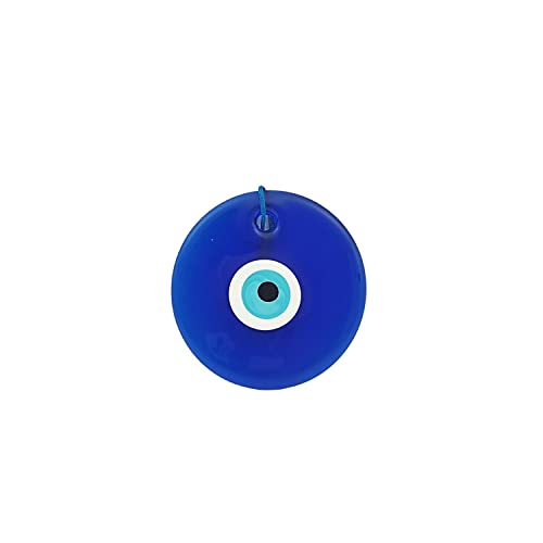 Erbulus 6" Glass Blue Evil Eye Wall Hanging Ornament - Evil Eye Decor - Turkish Handmade Nazar Amulet - Home Protection Charm - Evil Eye Wall Decor Amulet in a Box