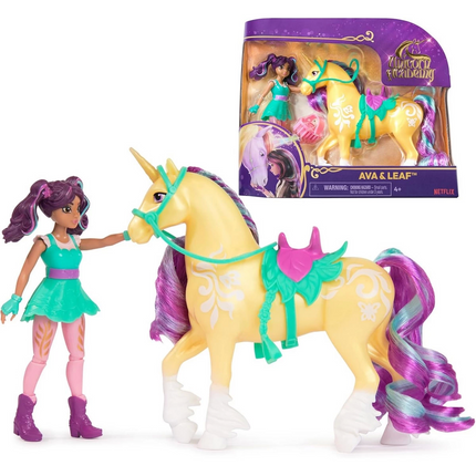 Unicorn Academy AVA and Unicorn Leaf set 12 cm