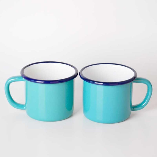 2-Piece Enamel Mug Turquoise