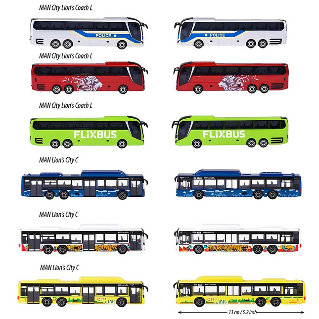 Majorette MAN City Bus Metal Model 212053159