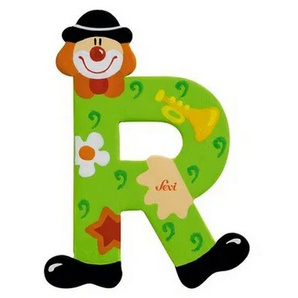 Clown Wooden Letter R