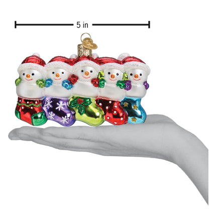 Snow Family of 5 Ornament