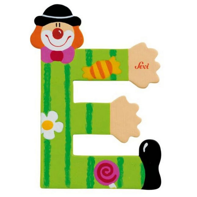Clown Wooden Letter E