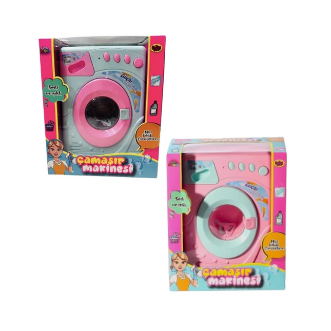 Battery-Operated Small Washing Machine with Light and Sound 02603
