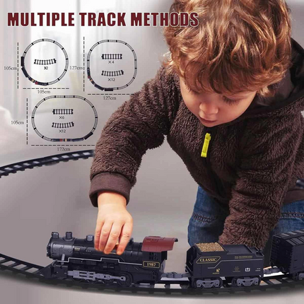 Classic Steam Remote Control 2.4 Ghz Battery Operated Train Set 30 Pieces 1613G