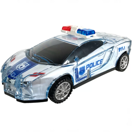 Bump and Turn Police Car with Sound and Lights