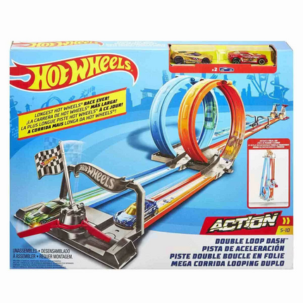 Hot Wheels Double Hoop Sprint Track Set GFH85