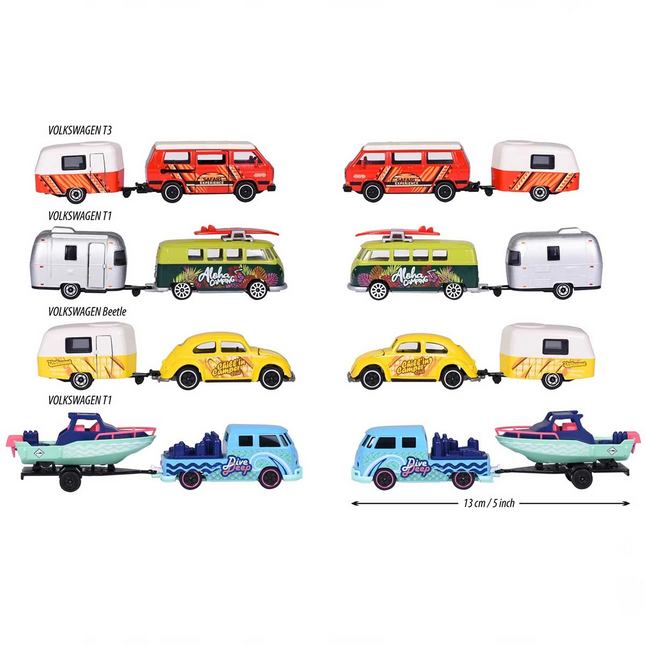 Volkswagen The Originals Model Cars with Majorette Trailer